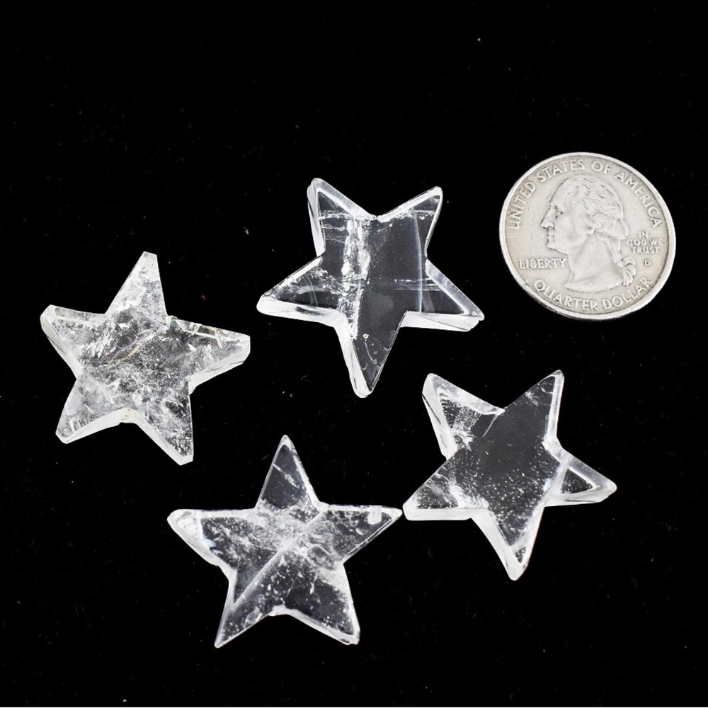 Genuine 118.00 Cts White Quartz Star Lot - Picture 3 of 16